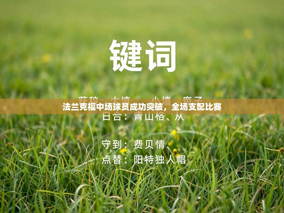 法兰克福中场球员成功突破,全场支配比赛 第1张